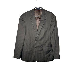 Stafford Essentials Pinstripe Blazer Brown 46 Long